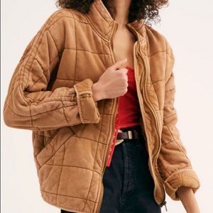 NEW Free People Dolman Sleeve Quilted Jacket XS in Coconut